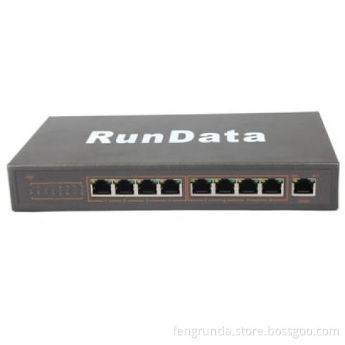 9-port Fast Ethernet Switch with 8-port PoE, PoE Switch with CE, FCC, RoHS Certificates